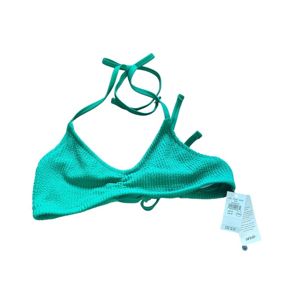 Aerie Crinkle cut Halter swim bikini top size small‎ - Picture 1 of 4